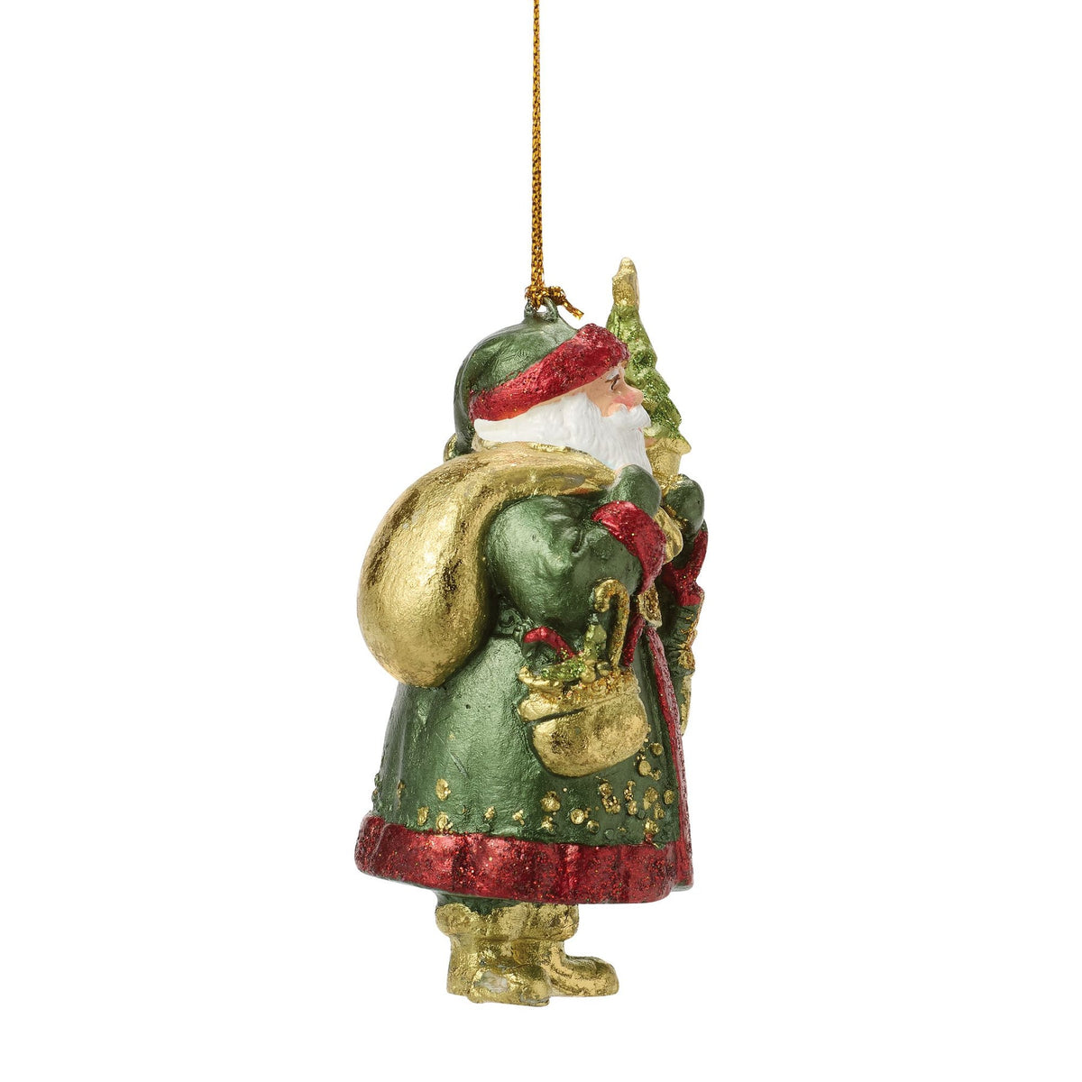 Santa Holding Tree Orn Green | Department 56 Premium