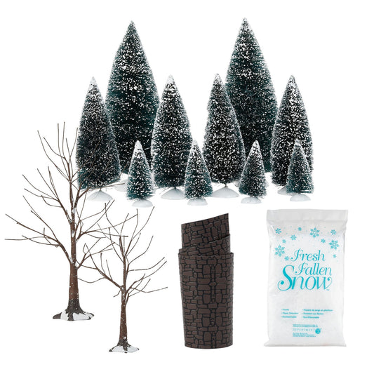 Landscape Trees Snow Road | Department 56 Trending