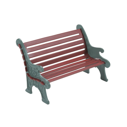 Red Wrought Iron Park Bench | Department 56 Great Value