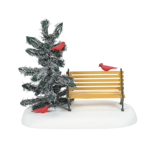Cardinal Christmas Bench | Department 56 Featured