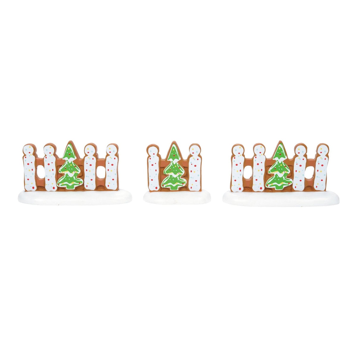 Gingerbread Xmas Fence St/3 | Department 56 Everyday