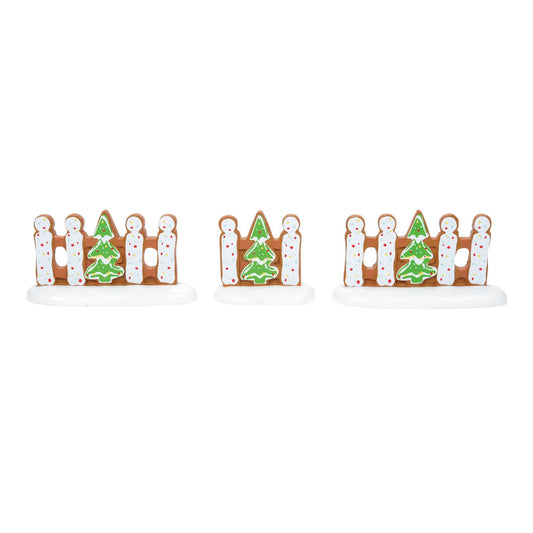 Gingerbread Xmas Fence St/3 | Department 56 Everyday