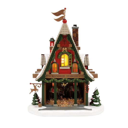 50th Reindeer Acres Stable | Department 56 Trusted