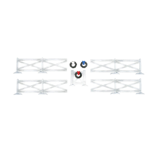 White Crossbuck Fence Set | Department 56 Premium