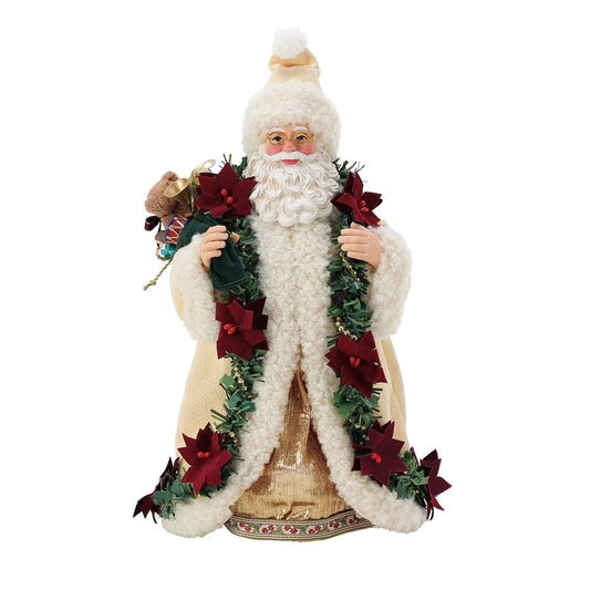 Old World Poinsettia Santa | Department 56 Smart Buy