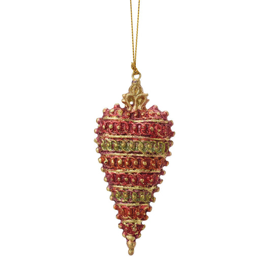 Crown Top Heart Orn Red | Department 56 Best Price