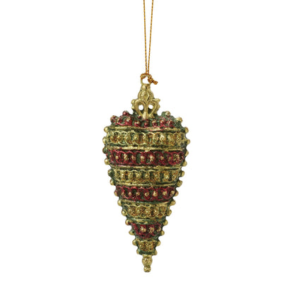 Crown Top Heart Orn Green | Department 56 Essential