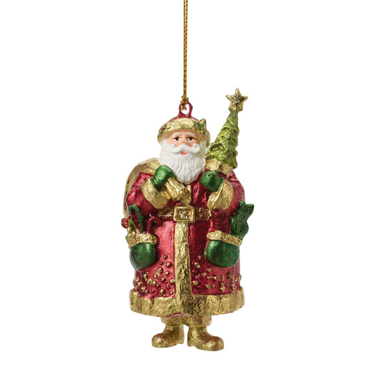 Santa Holding Tree Orn Red | Department 56 Essential