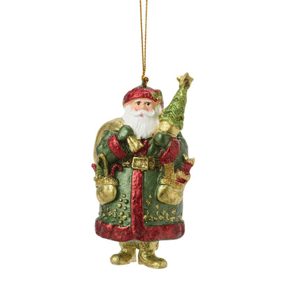 Santa Holding Tree Orn Green | Department 56 Premium