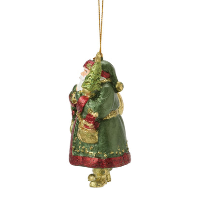 Santa Holding Tree Orn Green | Department 56 Premium